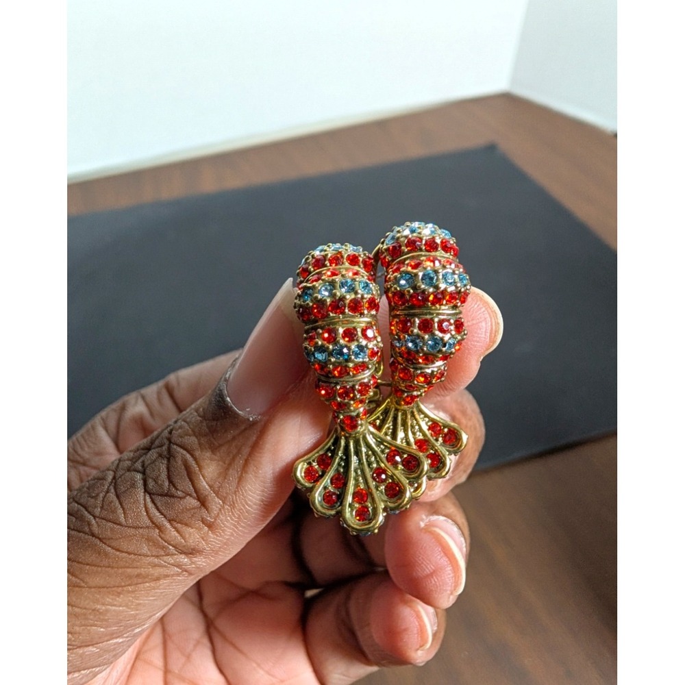 Heidi Daus Maine Lobster Earrings - Picture 1 of 5